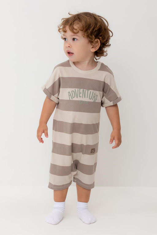 Crockid _ КР 6499/бежевый,коричневый,полоска к552 полукомбинезон (песочник) д/мал яс фото 2