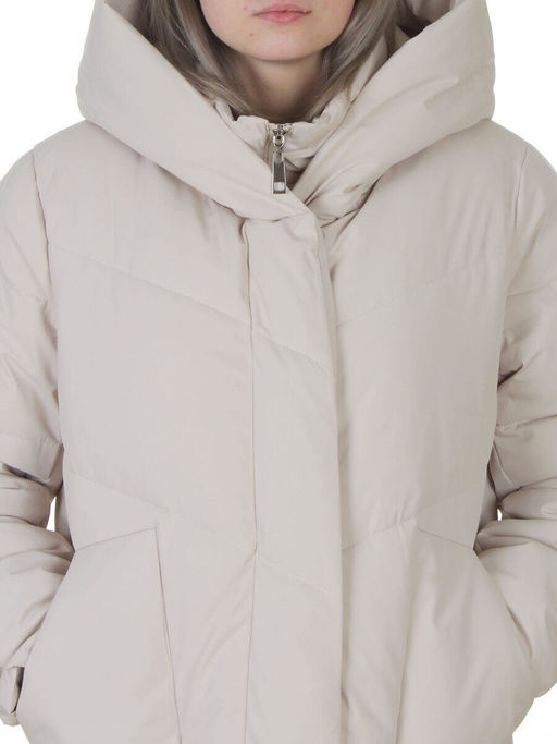 8836 LT. BEIGE Пальто зимнее женское (150 гр. холлофайбер)