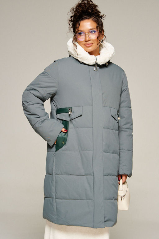 Пальто Beautiful Free 8019 полынь