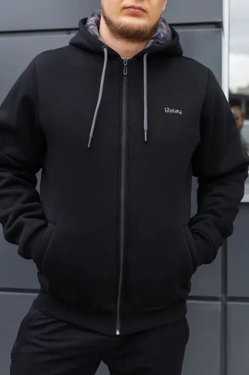 с мехом! утепленная Толстовка Футер 3-х ниточный - Relay фото 13