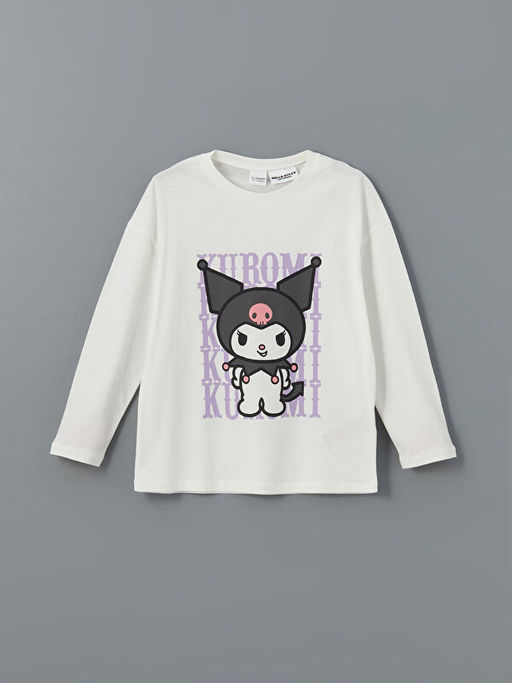 Bisiklet Yaka Kuromi Bask?l? K?z ?ocuk Pijama Tak?m?