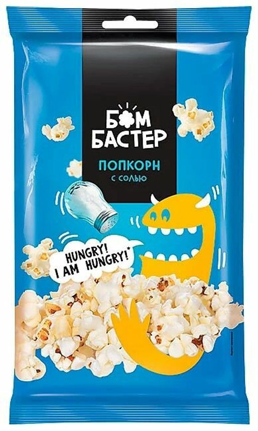 Бомбастер, попкорн с солью, 80 г  фото 2