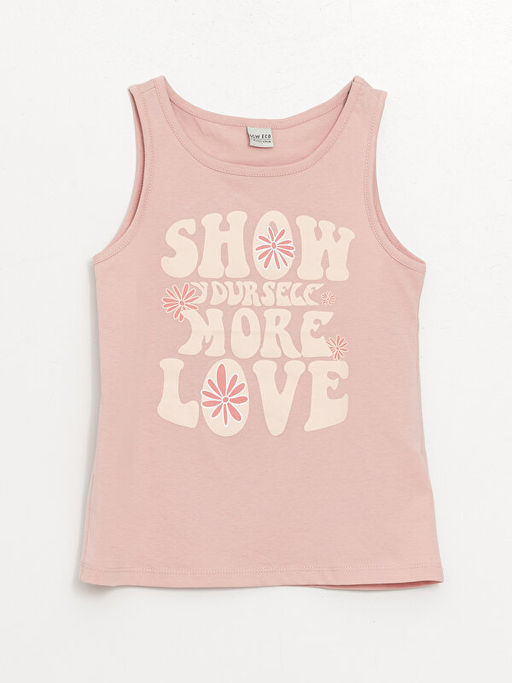 Bisiklet Yaka Bask?l? K?z ?ocuk Atlet