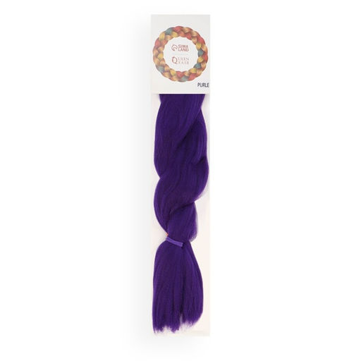 SOFT DREADS Канекалон однотонный, гофрированный, 60 см, 100 гр, цвет сиреневый(#PURLE) - Queen fair фото 3