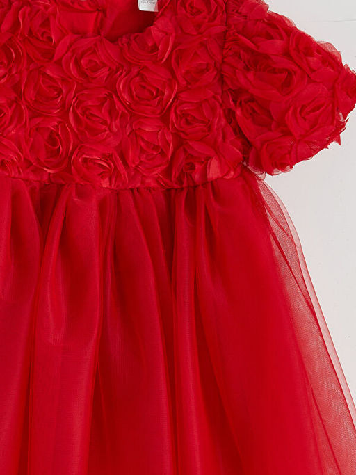 Bisiklet Yaka K?z ?ocuk Abiye Elbise