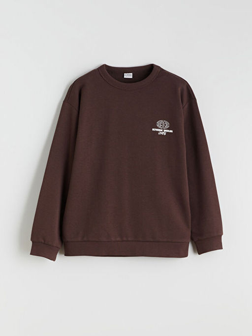 Bisiklet Yaka Erkek ?ocuk Sweatshirt