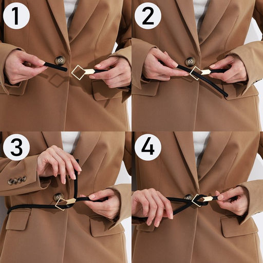 Ремень женский, ширина 1 см, пряжка металл, цвет чёрный - Simaland фото 4