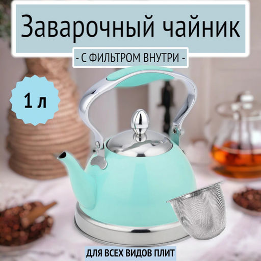 Чайник мет. 1,0л без свистка арт. BH-9611/9612