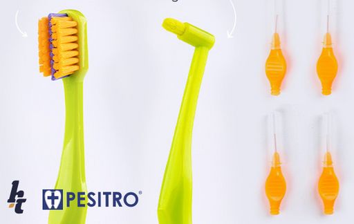 Зубная щетка PESITRO CLASSIC в блистере (щетина: нейлон, средняя жесткость, d 0.18mm, 2900 щетинок)  фото 32