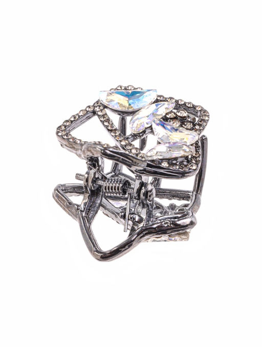 Цена за 6 шт. Крабик для волос «Флоранс галант», звезда, 3 см, чёрный