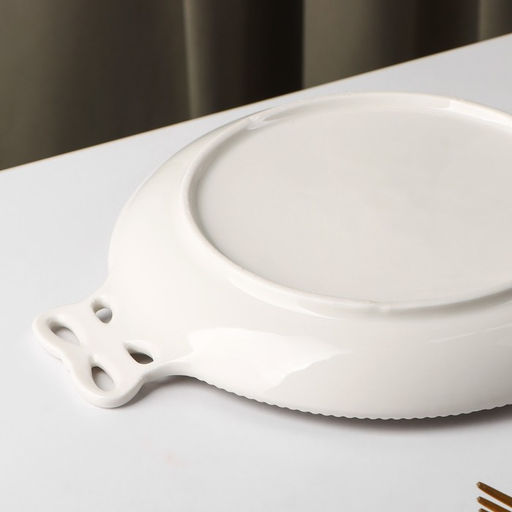 Блюдо «Сьюзен», 23×18 см, керамика, белое