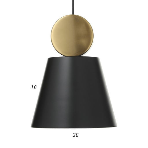 Светильник BayerLux 2285/1b LED черно-золотой 20×20×24-124 см