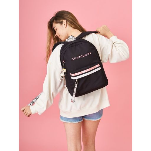 Рюкзак Shh! Quiet! black розово-белый - Blinky фото 2