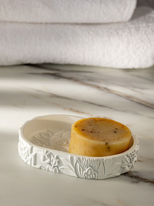 Мыльница белый полирезина - Denastia фото 4