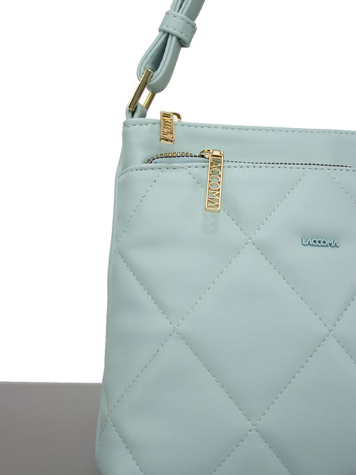 LACCOMA сумка Эмилия-Ф826-голубой эко кожа хлопок фото 3