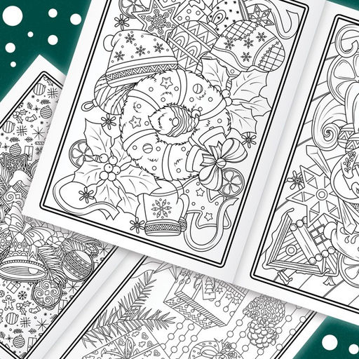 Раскраска новогодняя Арт терапия, 32 картинки, 20 ? 28, формат А4 - Буква-Ленд фото 5