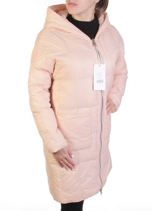 8808 PINK Пальто женское демисезонное (100 гр. синтепон)