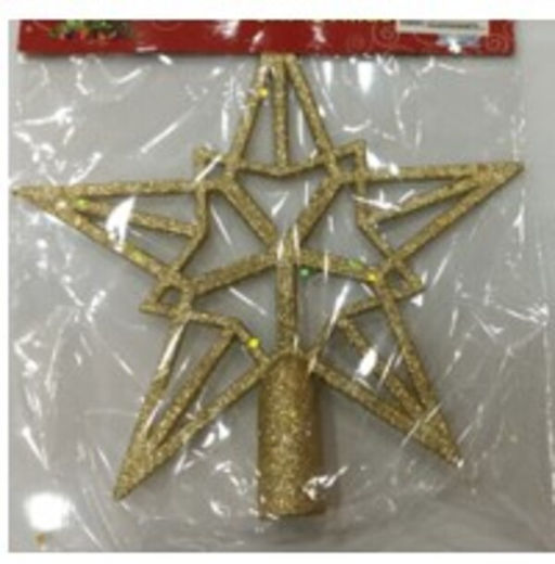 Звезда на ёлку 20*20 см "Путеводная", Шампань