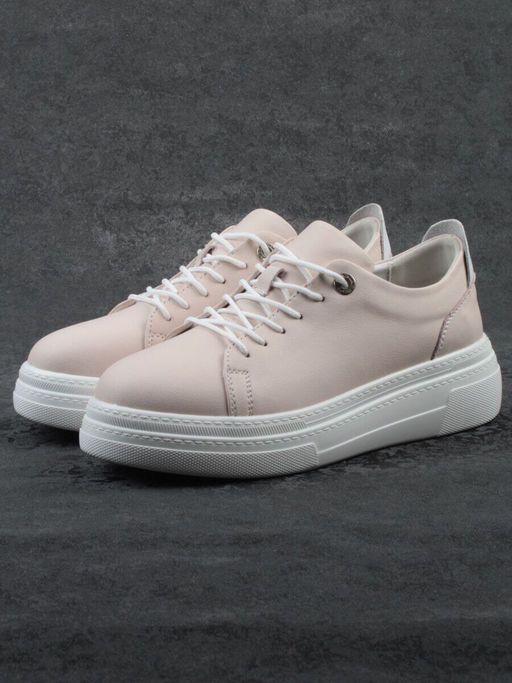 03-YE71-2 PINK Кеды женские (натуральная кожа)