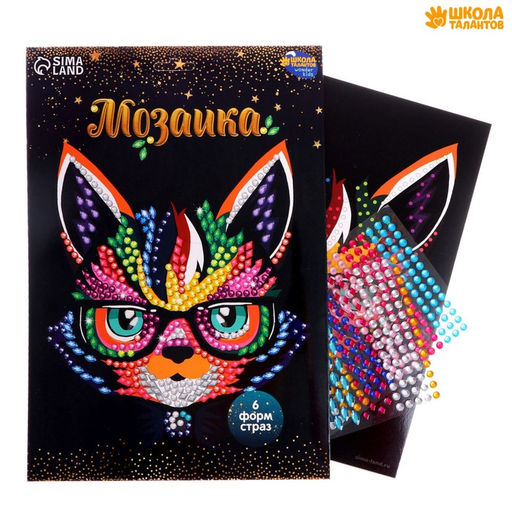 Мозаика стразами Кот в очках. Набор для творчества - Школа талантов фото 2