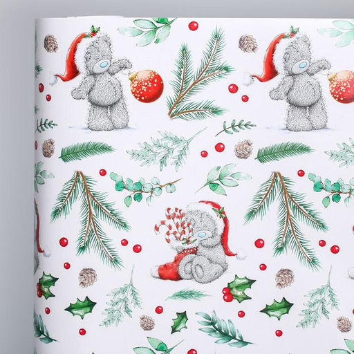 Цена за 10 шт. Бумага упаковочная глянцевая С Новым Годом!, 50 ? 70 см