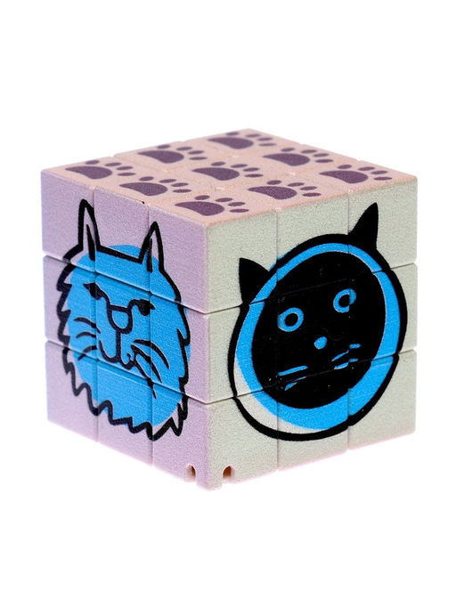 Цена за 12 шт. Кубик Рубика «Звери», игрушка механическая, 3.5 × 3.5 см, МИКС