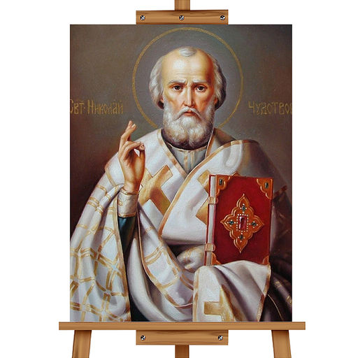 Мозаика алмазная "Николай Чудотворец" 30*40см.