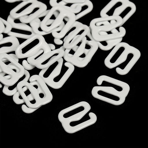 Крючок для бюстгальтера d08мм металл TBY-67792 цв.01 белый, уп.20шт