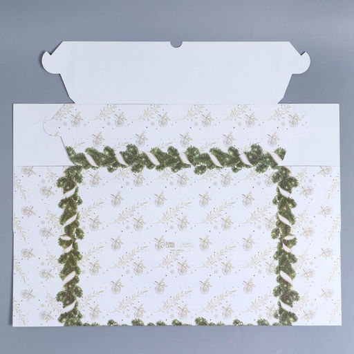 Цена за 4 шт. Коробка складная на 12 капкейков с окном «С Новым годом!» 32.5×25.5×10 см