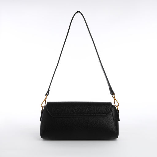 Сумка женская,26*9*12, отд на клапане, 2 ремня, чёрный - Textura фото 2