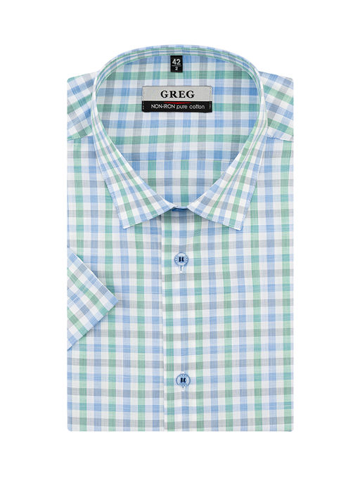 Сорочка мужская короткий рукав GREG 265/201/6122/Z  фото 2
