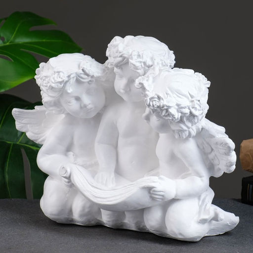 Фигурка гипс Ангел тройной белый 16?28?22 см