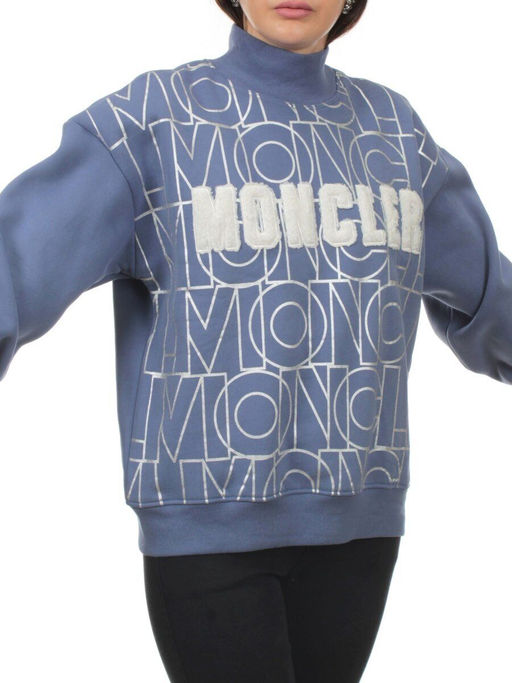 D5623 BLUE/GRAY Толстовка женская (67,8% хлопок, 27% полиэстер, 5,2% спандекс)