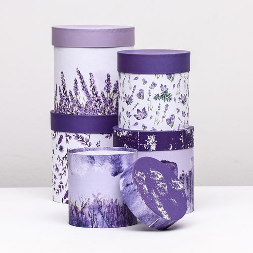 Набор шляпных коробок 5 в1 Вдохновение, 20 х 20 - 15 х 15 см - Simaland фото 2