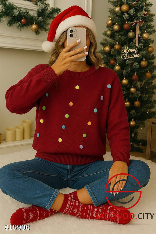 Новогодняя кофта женская