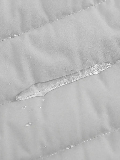 Куртка мужская гибридная стёганая с капюшоном с графеновой подкладкой бежевого цвета 9627_1B