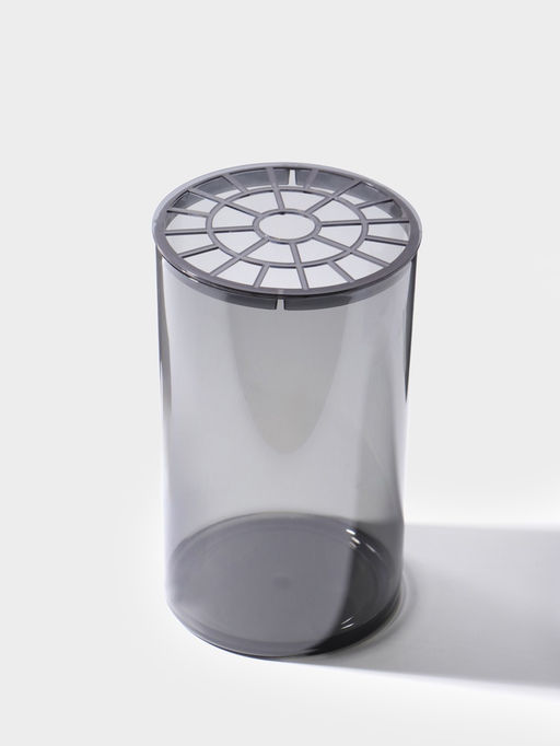 Ваза для цветов с крышкой «Альваро», 25×15 см, пластик, серая