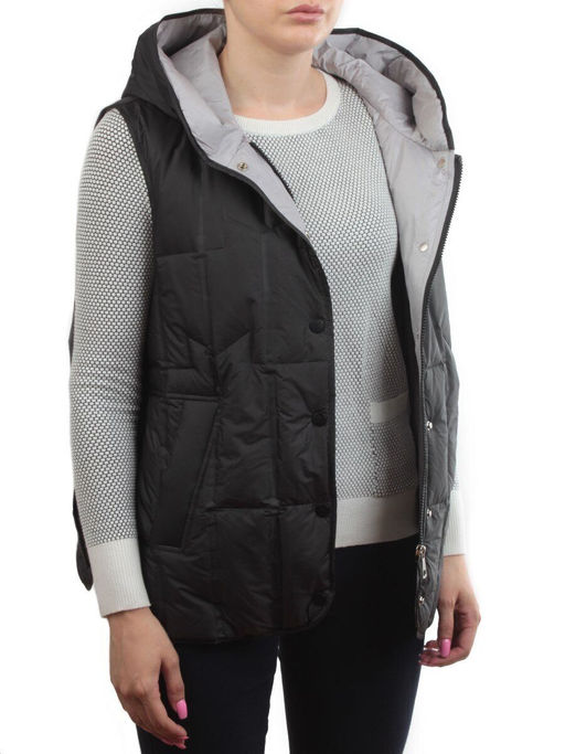 25-188 BLACK Жилет утепленный женский (пух) - Fashion фото 8