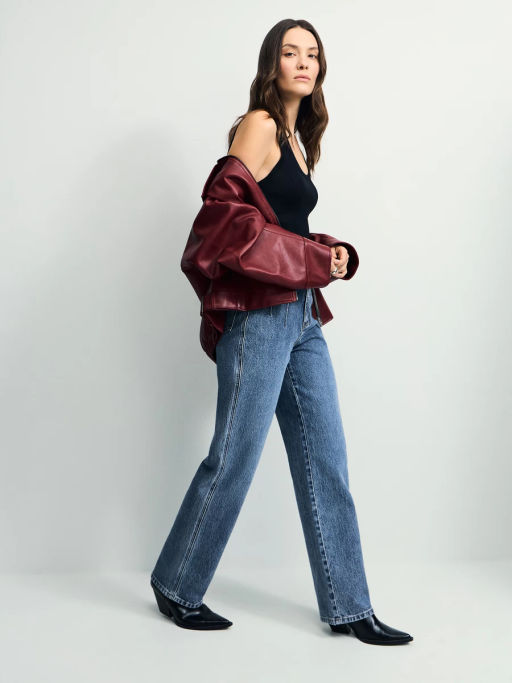 Джинсы straight с высокой посадкой с поясом / Zarina  фото 2