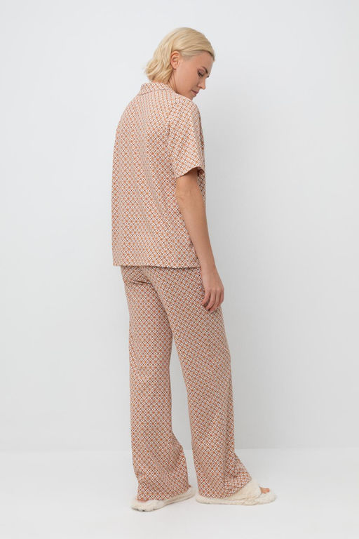 Е 20158/сахар,геометрический орнамент пижама жен