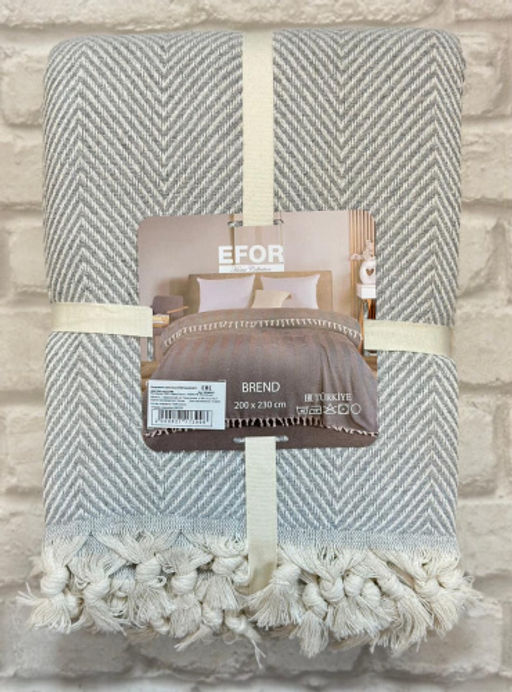 Покрывало хлопковое EFOR BALIKSIRTI (200*230) серый GRI
