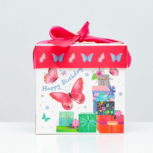 Цена за 12 шт. Коробка Самосборная Бабочки 10х10х10 см - Simaland фото 2