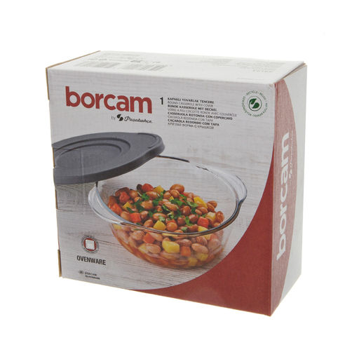 BORCAM Форма для запекания 840мл. 59133GREY Коробка+серая Крышка арт. 59133/К/С (1205863)