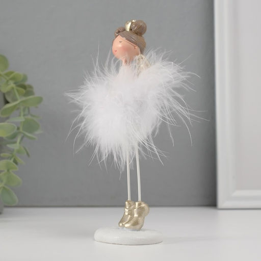Фигурка полистоун «Ангелочек-сердечко пушок», 17.5×6×5.5 см