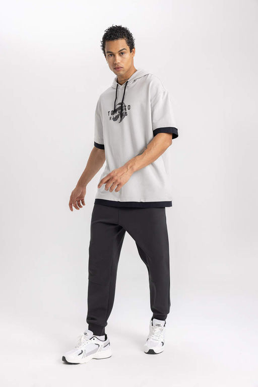 DeFactoFit Футболка оверсайз с капюшоном и короткими рукавами НБА Торонто Рэпторс  фото 3