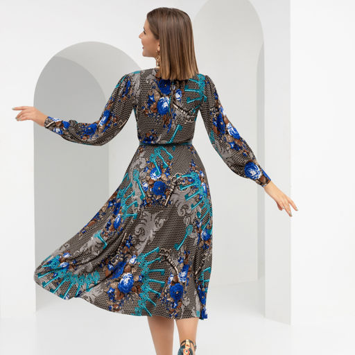 Платье Высокие требования (блю, с ремешком) - Charutti фото 5