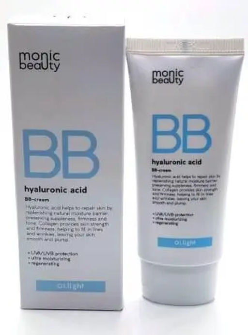 MONIC BEAUTY ВВ-крем с гиалуроновой кислотой 01. Light 50мл (*100)