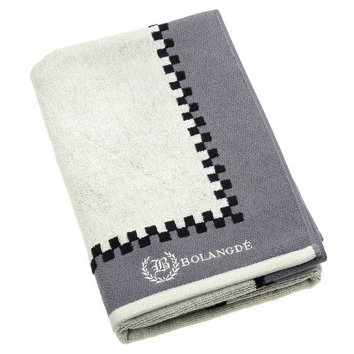 "Missoni-3028" Полотенце махровое 50х90см, плотность 375гр/м2, 100% хлопок, серый (зеленый), Bolangde (Китай)