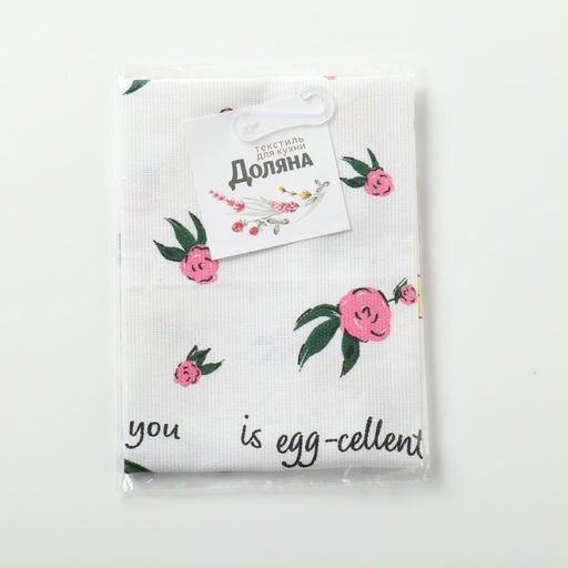 Кухонное полотенце «Доляна» Life with you, 28×46 см, 100% хлопок, рогожка 160 г/м²