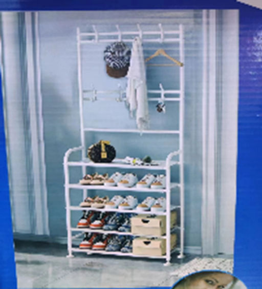 Вешалка Стеллаж 80*26*170 см 5 полок / 5х80white /уп 18/1,55 кг - Галеонтрейд фото 2